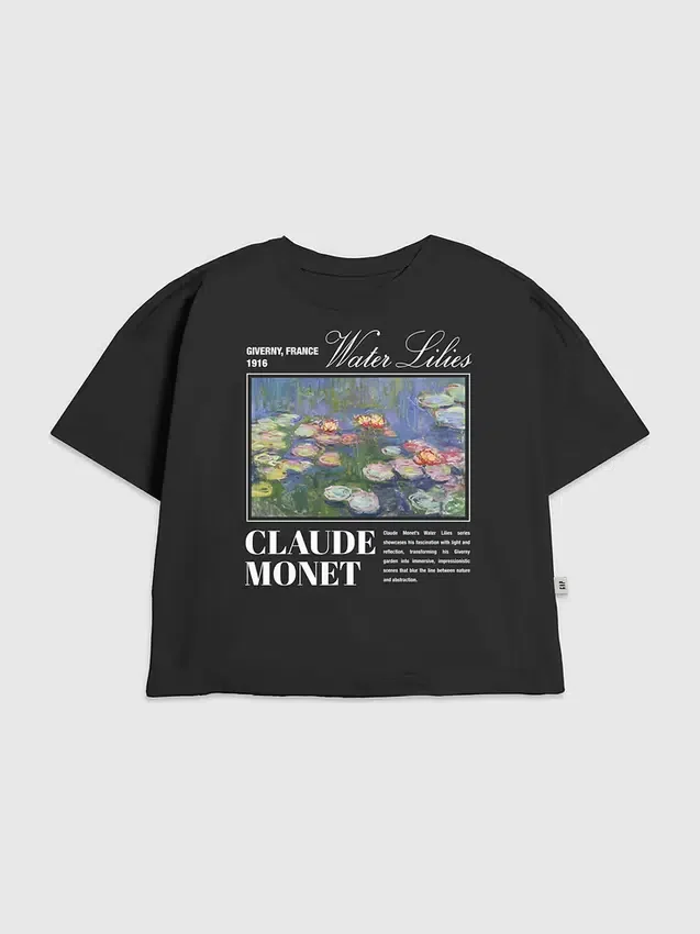 Παιδικό T-shirt με σχέδιο «Νούφαρα του Μονέ»