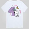 Παιδικό T-shirt με σχέδιο «Peanuts» για 4α γενέθλια, κοντοσορτς