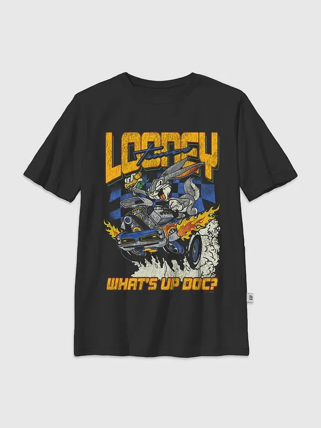 Παιδικό T-shirt με σχέδιο «Rabbit Racer» από τη σειρά Looney Tunes