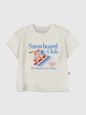 Παιδικό T-shirt με σχέδιο «Snowboard Club»