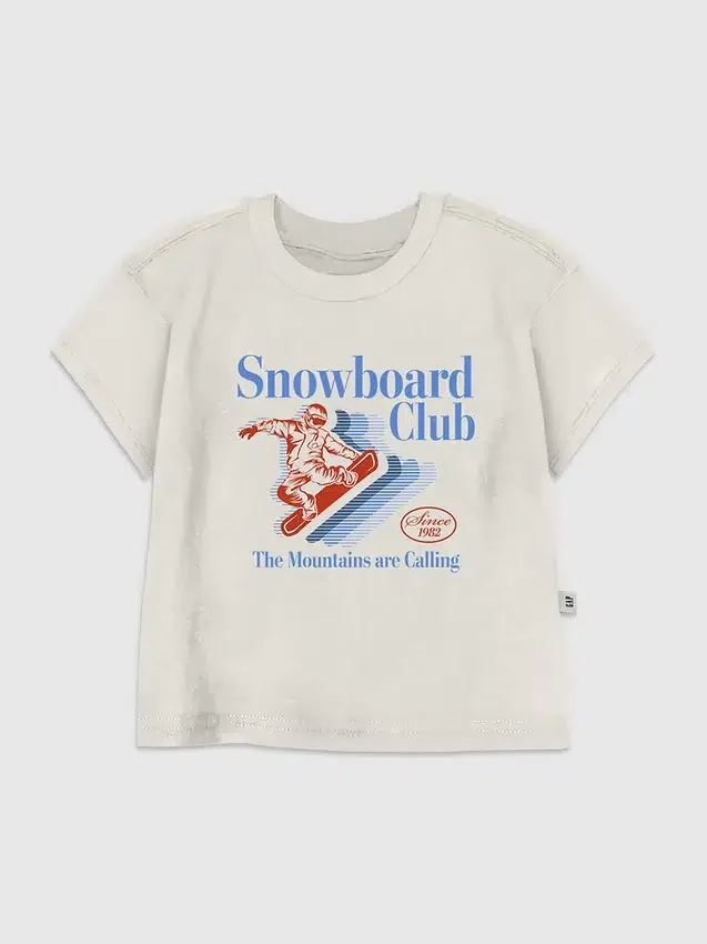 Παιδικό T-shirt με σχέδιο «Snowboard Club»