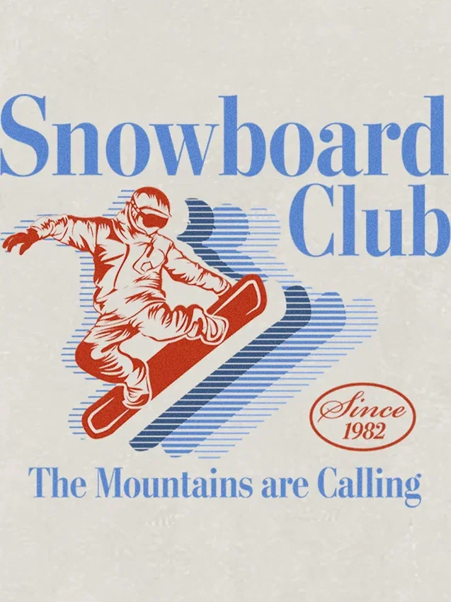 Παιδικό T-shirt με σχέδιο «Snowboard Club»