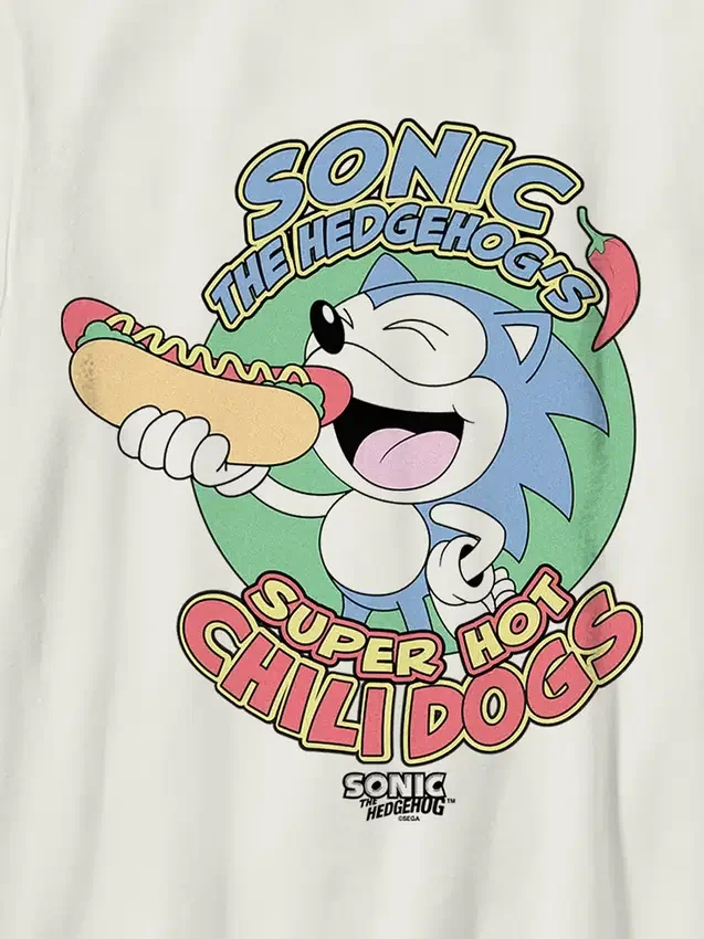 Παιδικό T-shirt με σχέδιο «Sonic the Hedgehog Chilidogs»