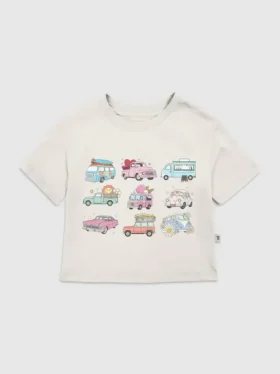 Παιδικό T-shirt με σχέδιο «Trucks and Cars»