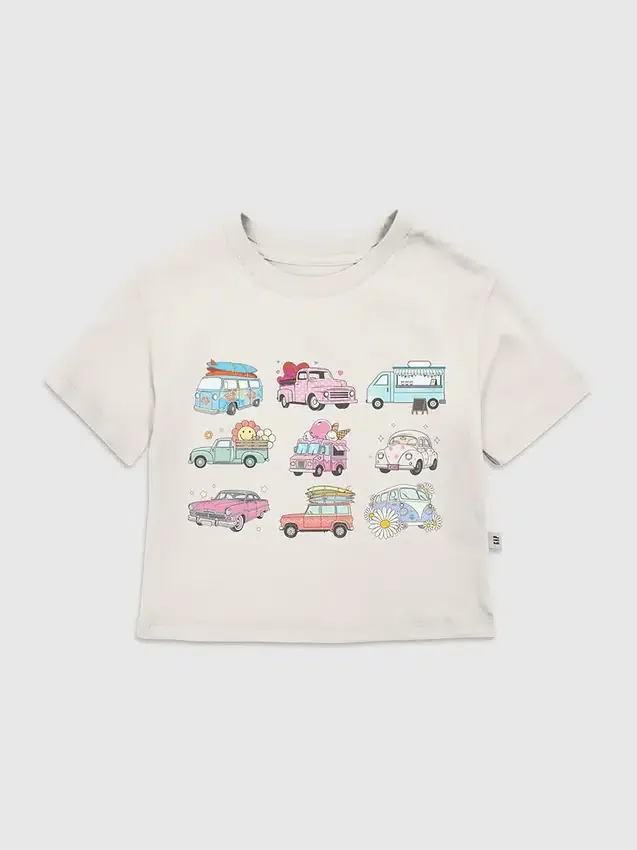 Παιδικό T-shirt με σχέδιο «Trucks and Cars»