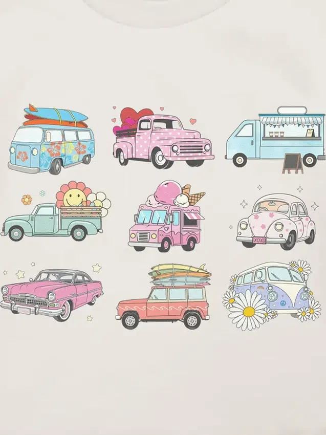 Παιδικό T-shirt με σχέδιο «Trucks and Cars»