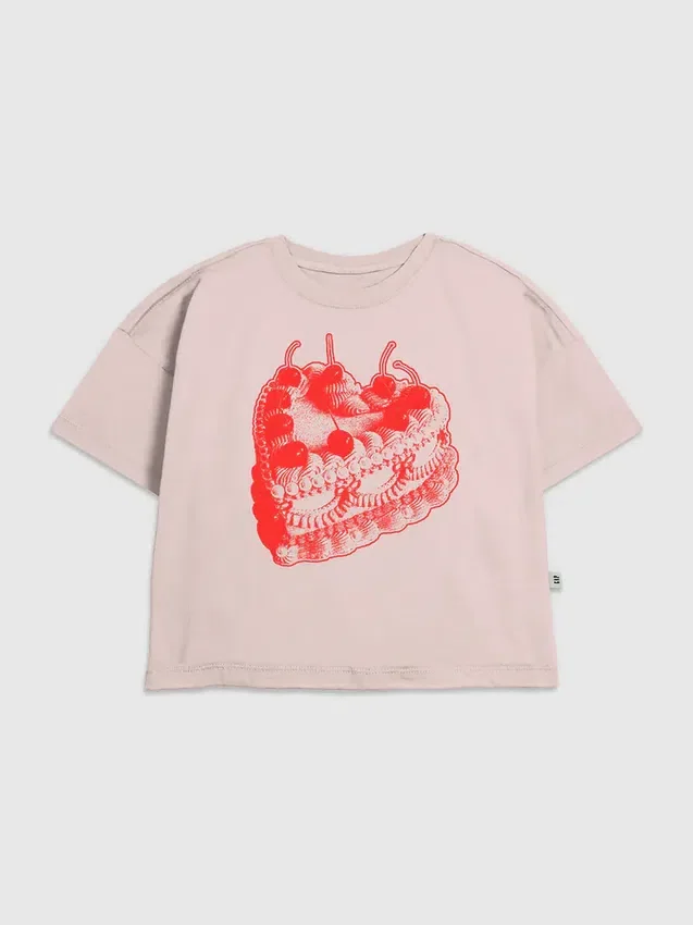 Παιδικό T-shirt με σχέδιο «Vintage Heart Cake»