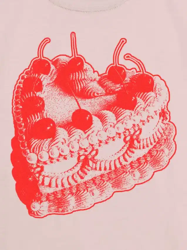 Παιδικό T-shirt με σχέδιο «Vintage Heart Cake»