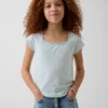Παιδικό T-shirt με τετράγωνο λαιμό