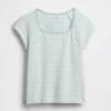 Παιδικό T-shirt με τετράγωνο λαιμό
