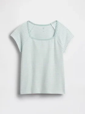 Παιδικό T-shirt με τετράγωνο λαιμό