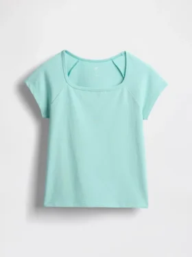 Παιδικό T-shirt με τετράγωνο λαιμό