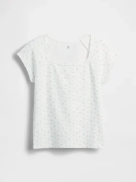 Παιδικό T-shirt με τετράγωνο λαιμό