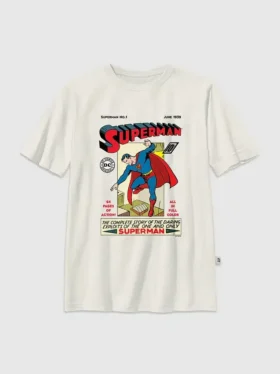 Παιδικό T-shirt με vintage γραφικό κόμικ του Superman