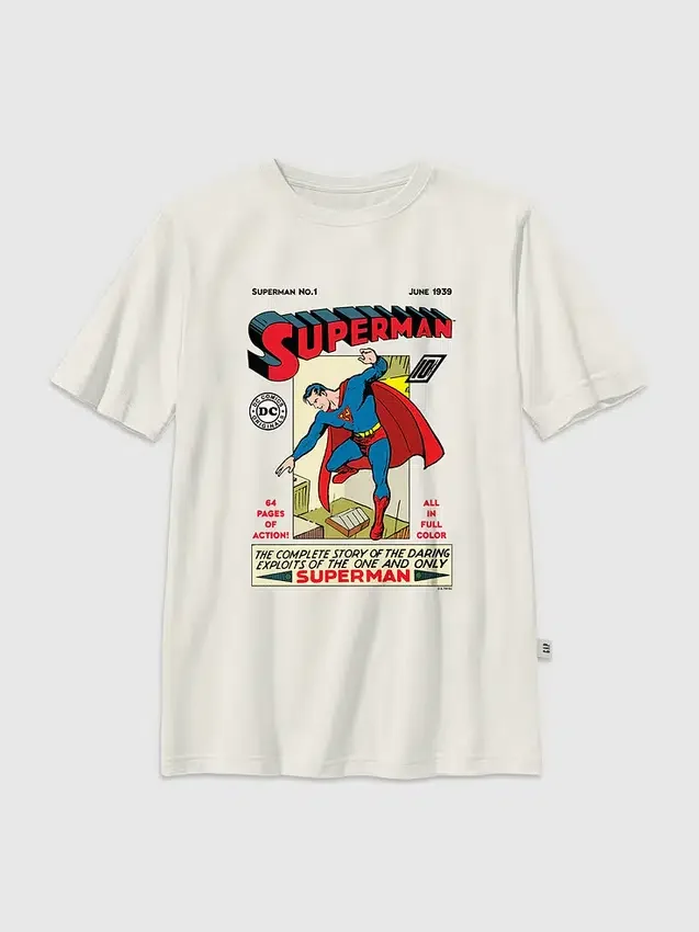 Παιδικό T-shirt με vintage γραφικό κόμικ του Superman