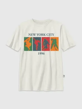 Παιδικό T-shirt με vintage σχέδιο «Winter Sports»