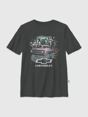 Παιδικό T-shirt με υπερμεγέθη σχέδιο «Παστέλ φορτηγά της General Motors»