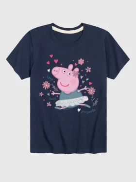 Παιδικό T-shirt Peppa Pig «Ballet Peppa» με κοντά μανίκια σε σορτς