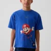 Παιδικό T-shirt Super Mario με χαλαρή γραμμή και γραφικά