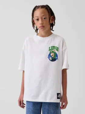 Παιδικό T-shirt Super Mario με χαλαρή γραμμή και γραφικά