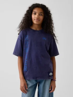 Παιδικό T-shirt Super Mario με χαλαρή γραμμή και γραφικά