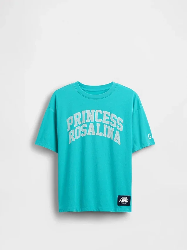 Παιδικό T-shirt Super Mario με χαλαρή γραμμή και γραφικά
