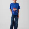 Παιδικό T-shirt Super Mario με χαλαρή γραμμή και γραφικά