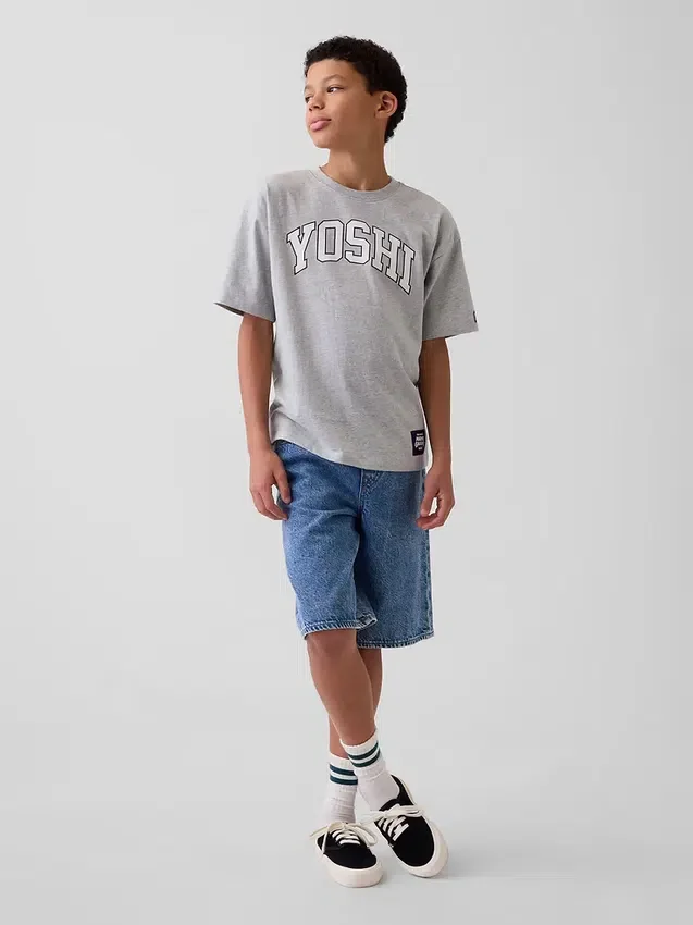 Παιδικό T-shirt Super Mario με χαλαρή γραμμή και γραφικά