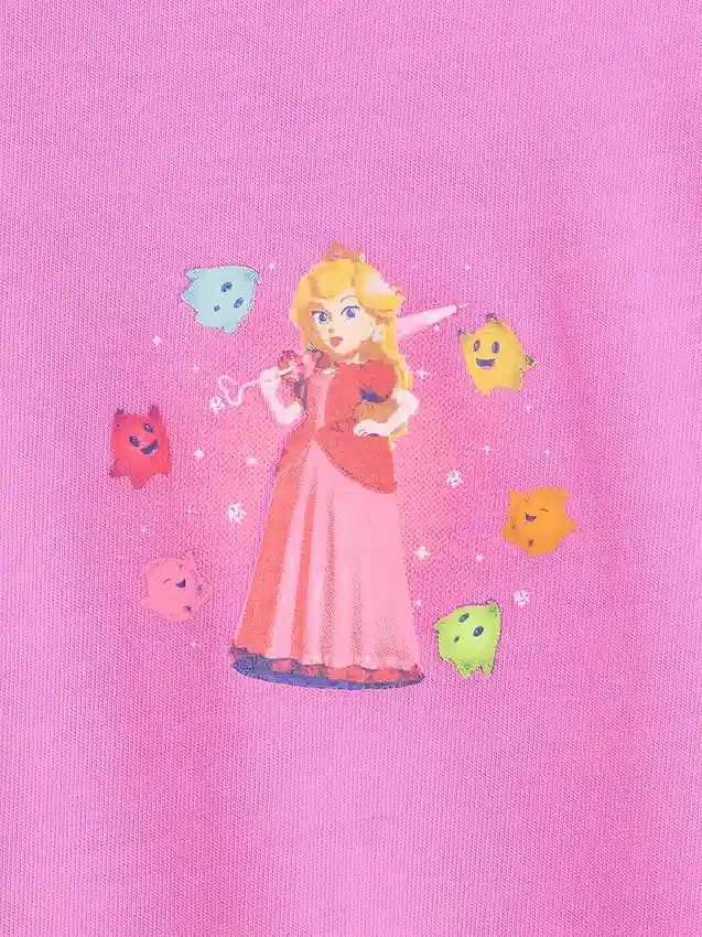 Παιδικό T-shirt Super Mario με χαλαρή γραμμή και γραφικά