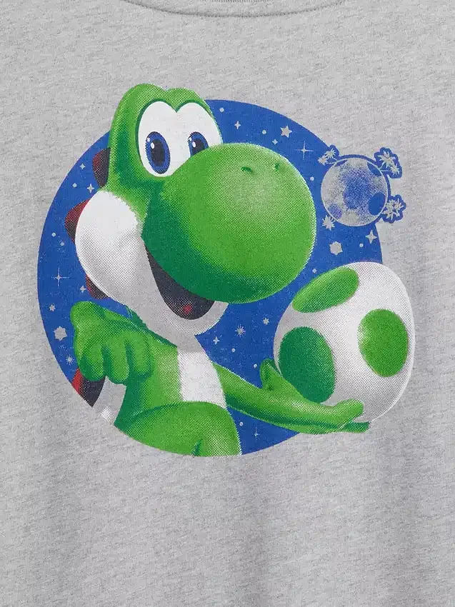 Παιδικό T-shirt Super Mario με χαλαρή γραμμή και γραφικά
