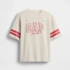 Παιδικό βαρύ oversize T-shirt με υπερμεγέθη γραμμή λογότυπου