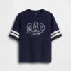 Παιδικό βαρύ oversize T-shirt με υπερμεγέθη γραμμή λογότυπου