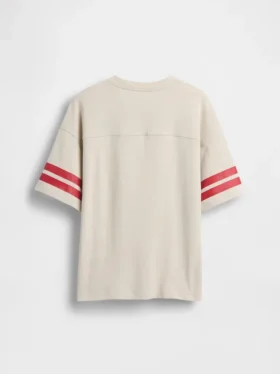 Παιδικό βαρύ oversize T-shirt με υπερμεγέθη γραμμή λογότυπου