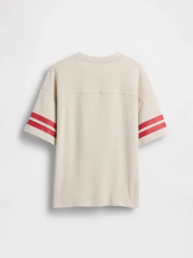 Παιδικό βαρύ oversize T-shirt με υπερμεγέθη γραμμή λογότυπου