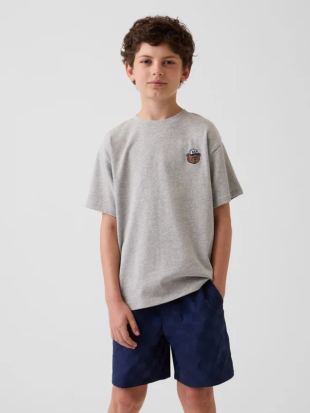 Παιδικό βαρύ T-shirt χαλαρής εφαρμογής με Gap Logo