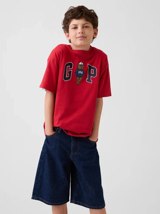 Παιδικό βαρύ T-shirt χαλαρής εφαρμογής με Gap Logo