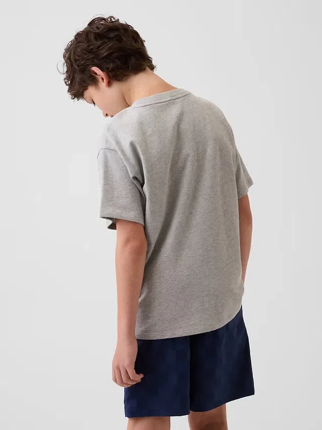 Παιδικό βαρύ T-shirt χαλαρής εφαρμογής με Gap Logo