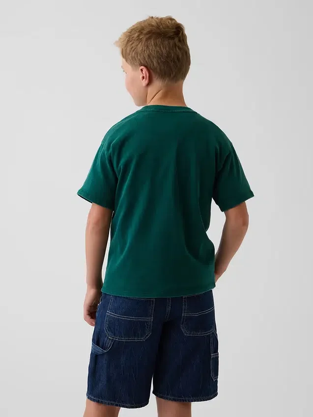 Παιδικό βαρύ T-shirt χαλαρής εφαρμογής με Gap Logo
