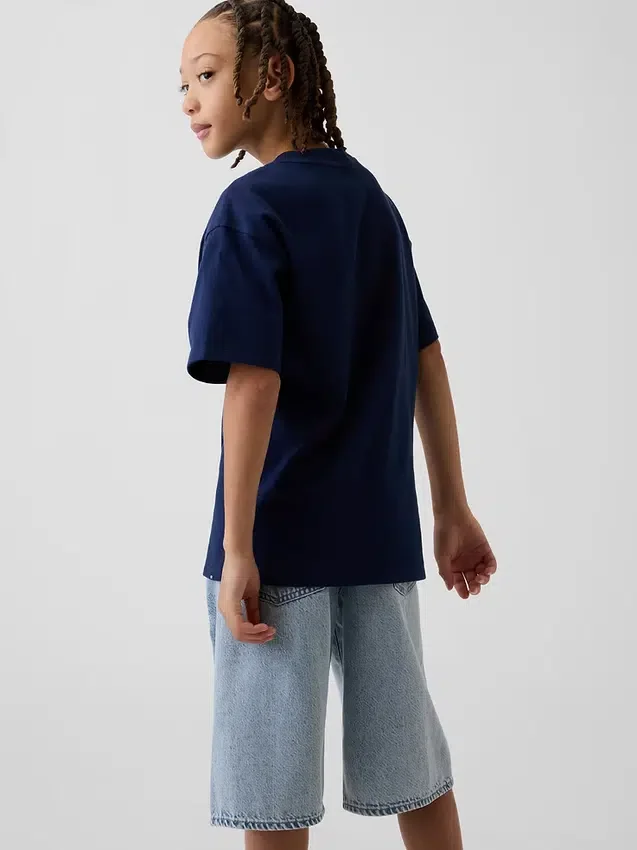 Παιδικό βαρύ T-shirt χαλαρής εφαρμογής με Gap Logo