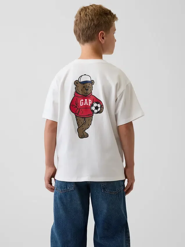 Παιδικό βαρύ T-shirt χαλαρής εφαρμογής με Gap Logo