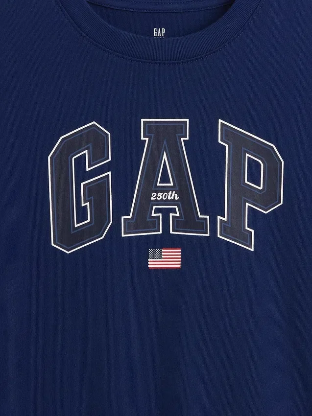 Παιδικό βαρύ T-shirt χαλαρής εφαρμογής με Gap Logo