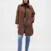 Παλτό αυτοκινήτου Oversized από μείγμα μαλλιού με μοτίβο Houndstooth
