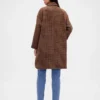 Παλτό αυτοκινήτου Oversized από μείγμα μαλλιού με μοτίβο Houndstooth