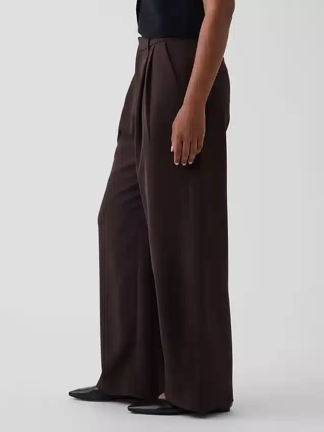 Παντελόνι Curvy 365 με πτυχές και ψηλή μέση