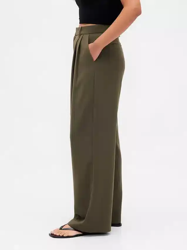 Παντελόνι Curvy 365 με πτυχές και ψηλή μέση