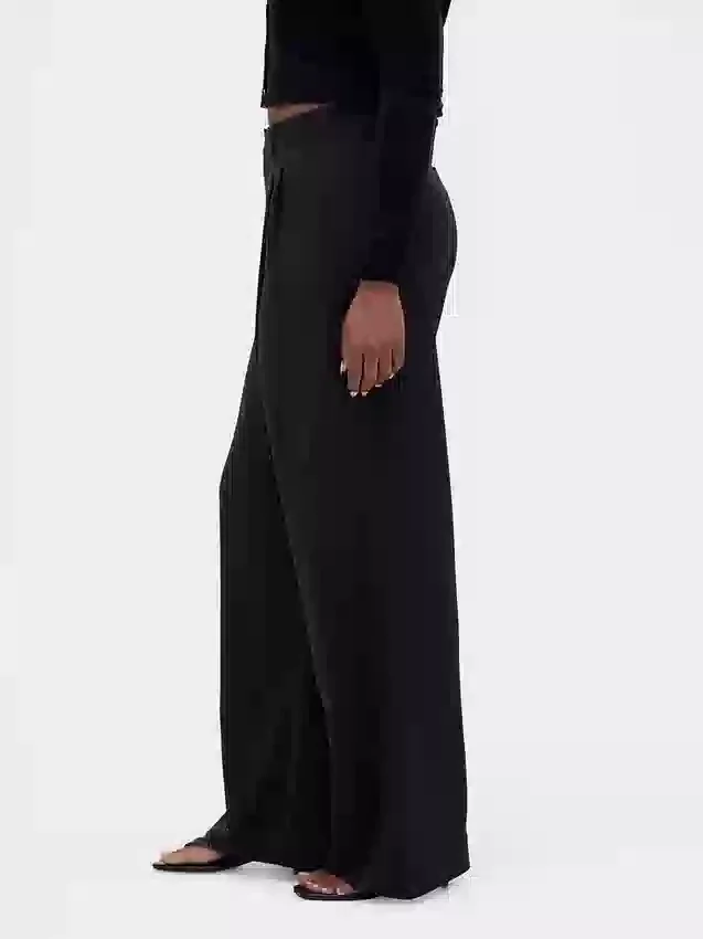 Παντελόνι Curvy 365 με πτυχές και ψηλή μέση