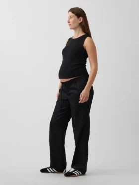Παντελόνι εγκυμοσύνης από twill κάτω από την κοιλιά
