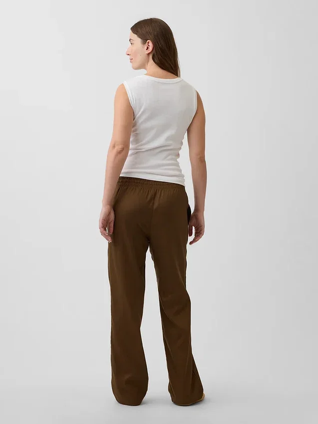 Παντελόνι εγκυμοσύνης από twill κάτω από την κοιλιά