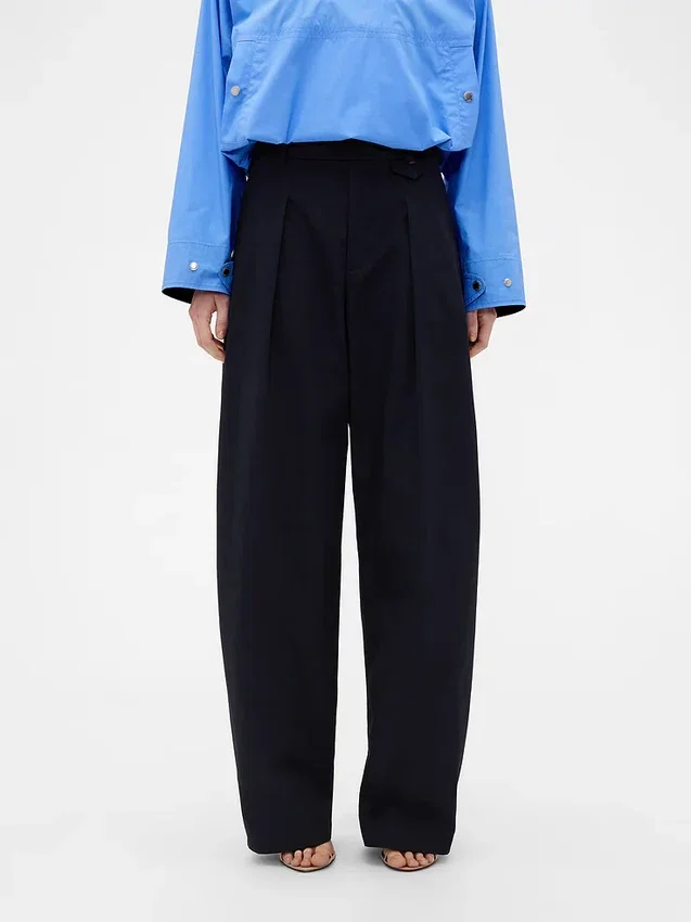 Παντελόνι GAP × Victoria Beckham με ψηλή μέση και πτυχωτό τόξο