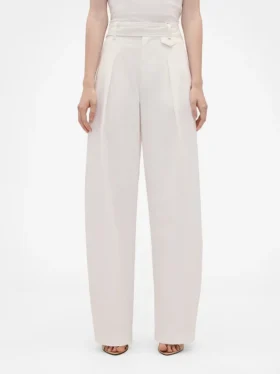 Παντελόνι GAP × Victoria Beckham με ψηλή μέση και πτυχωτό τόξο